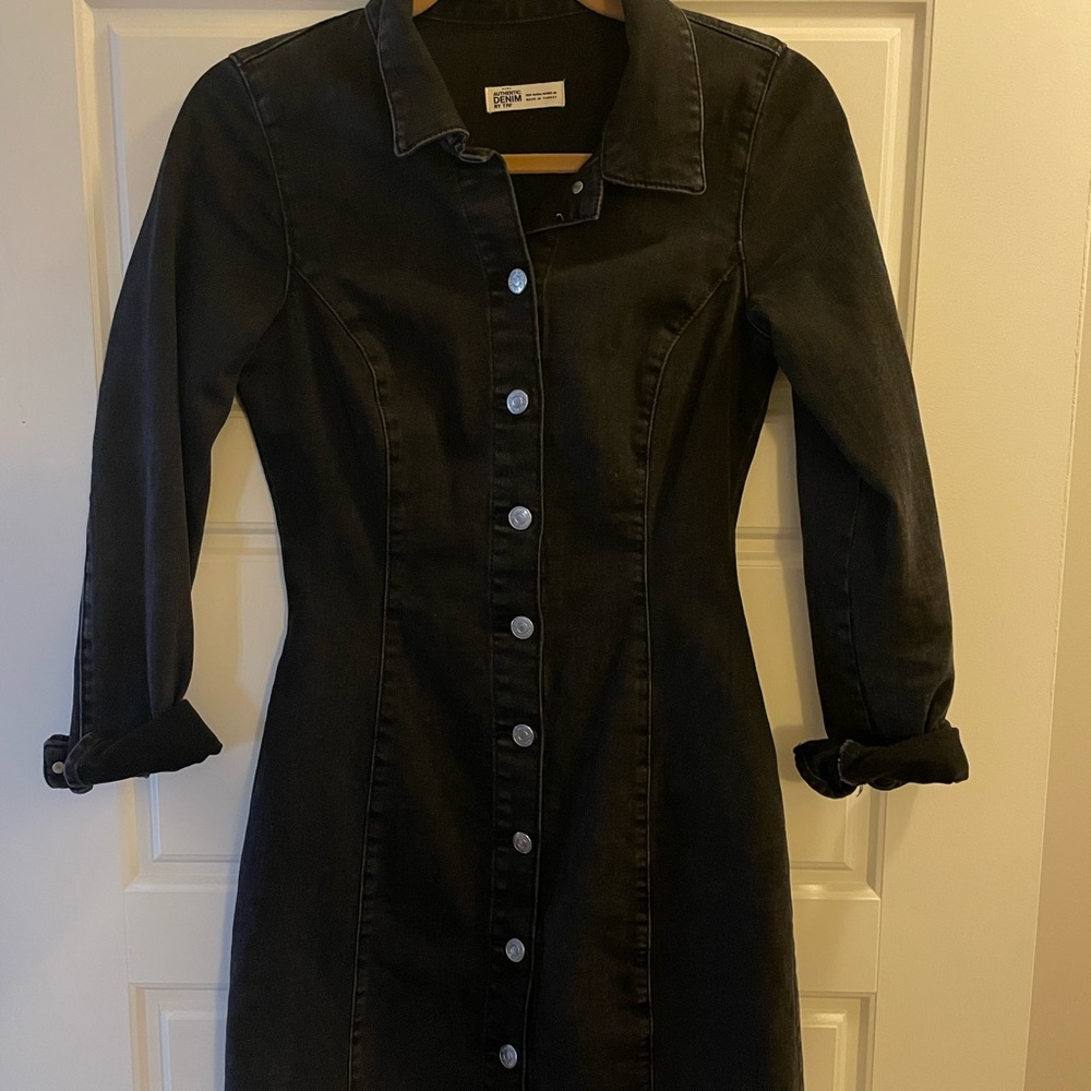 Zara Black Denim dress